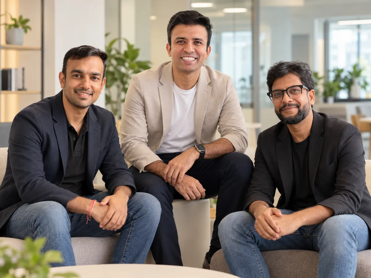 The Cent founding team: Arpit Garg, Shashank ND and Anshul Khandelwal.