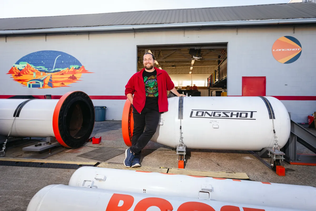 Longshot CEO Mike Grace at the company's Oakland facility